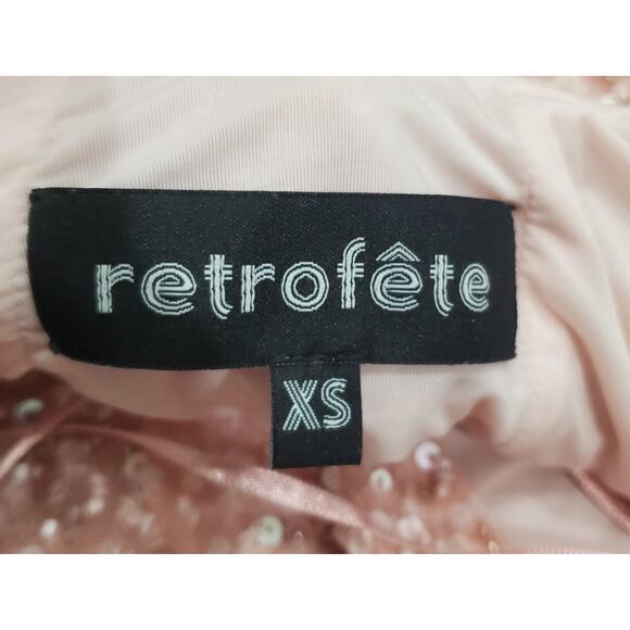 Retrofete Mich Sequin Dress Pastel Pink Size XS - Picture 7 of 8